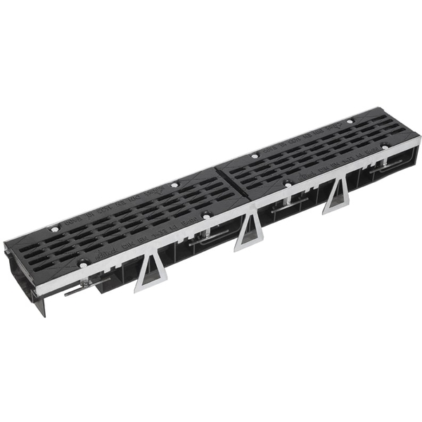 Лоток 100.65 h65 с решеткой чугунной щелевой E 600